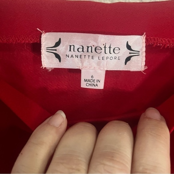 nwt Nanette Lepore Red Riding Hood Tiered Bell Sleeve off the Shoulder Dress - Picture 5 of 10